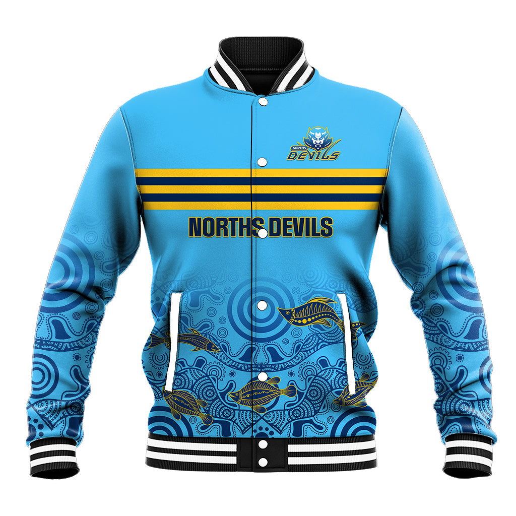 personalised-australia-rugby-baseball-jacket-norths-devils-indigenous-art