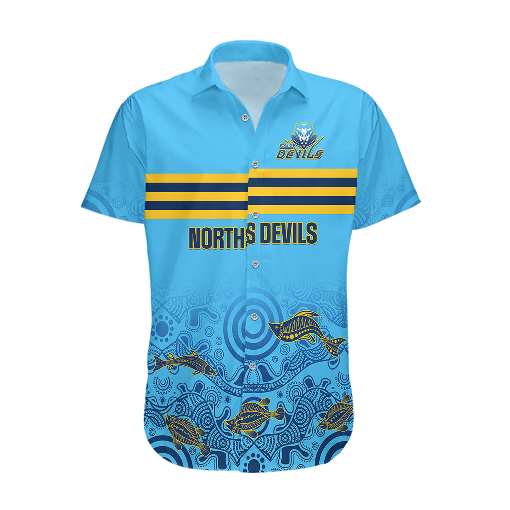 personalised-australia-rugby-hawaiian-shirt-norths-devils-indigenous-art
