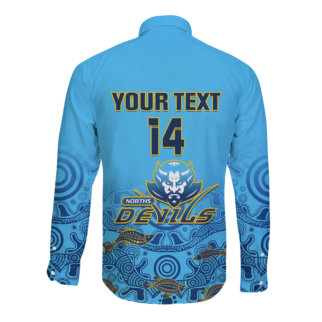 personalised-australia-rugby-long-sleeve-button-shirt-norths-devils-indigenous-art