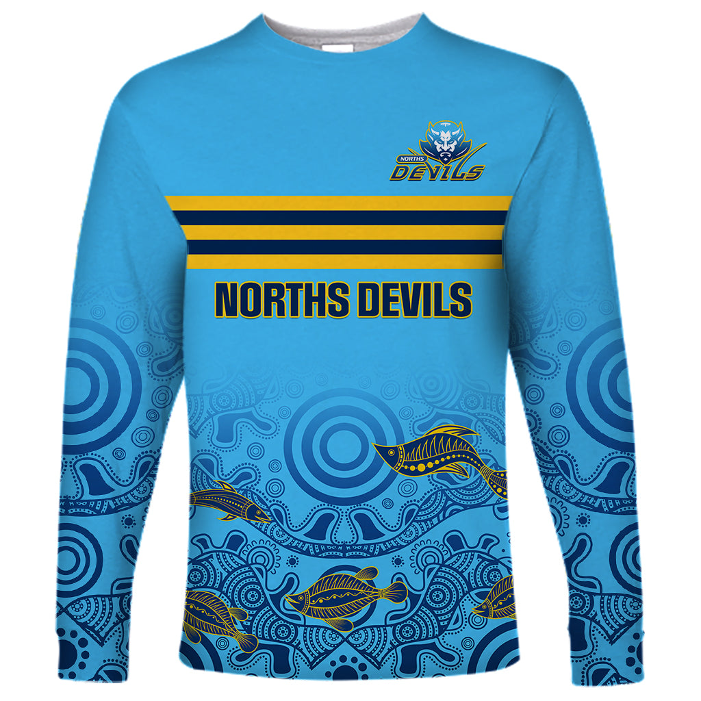 personalised-australia-rugby-long-sleeve-shirt-norths-devils-indigenous-art