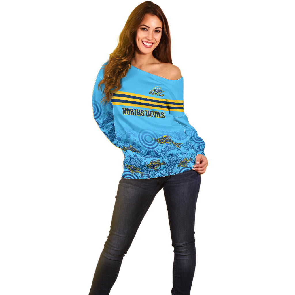 personalised-australia-rugby-off-shoulder-sweater-norths-devils-indigenous-art