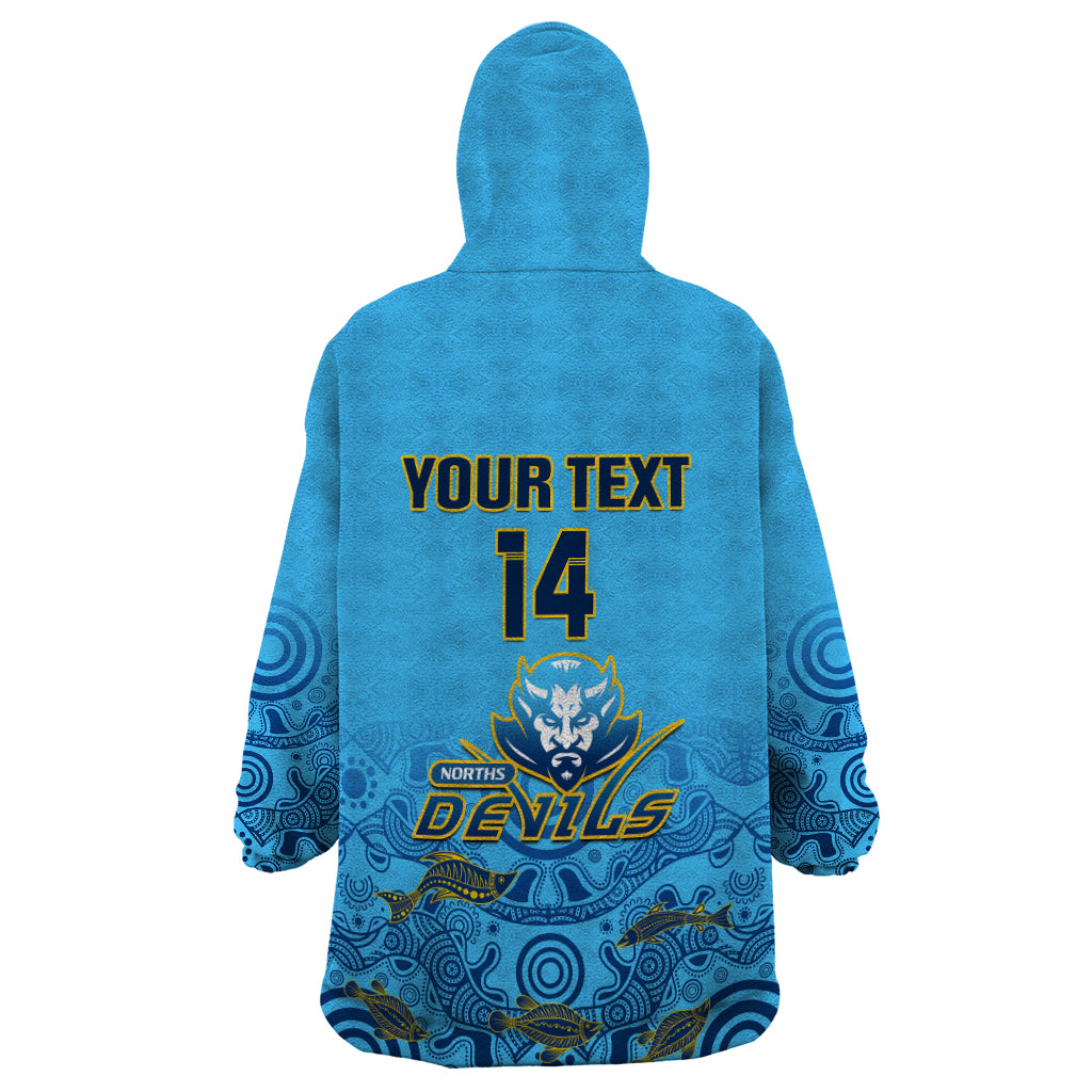 personalised-australia-rugby-wearable-blanket-hoodie-norths-devils-indigenous-art