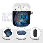 Personalised Blue Marlin Fishing New Zealand AirPods Case NZ Kiwi Cowboy Born To Fish