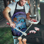 Personalised Blue Marlin Fishing New Zealand Apron NZ Kiwi Cowboy Born To Fish