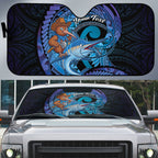 Personalised Blue Marlin Fishing New Zealand Auto Sun Shade NZ Kiwi Cowboy Born To Fish
