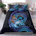 Personalised Blue Marlin Fishing New Zealand Bedding Set NZ Kiwi Cowboy Born To Fish