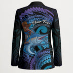 Personalised Blue Marlin Fishing New Zealand Blazer NZ Kiwi Cowboy Born To Fish