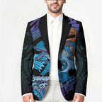 Personalised Blue Marlin Fishing New Zealand Blazer NZ Kiwi Cowboy Born To Fish