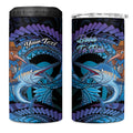 Personalised Blue Marlin Fishing New Zealand 4 in 1 Can Cooler Tumbler NZ Kiwi Cowboy Born To Fish