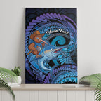 Personalised Blue Marlin Fishing New Zealand Canvas Wall Art NZ Kiwi Cowboy Born To Fish