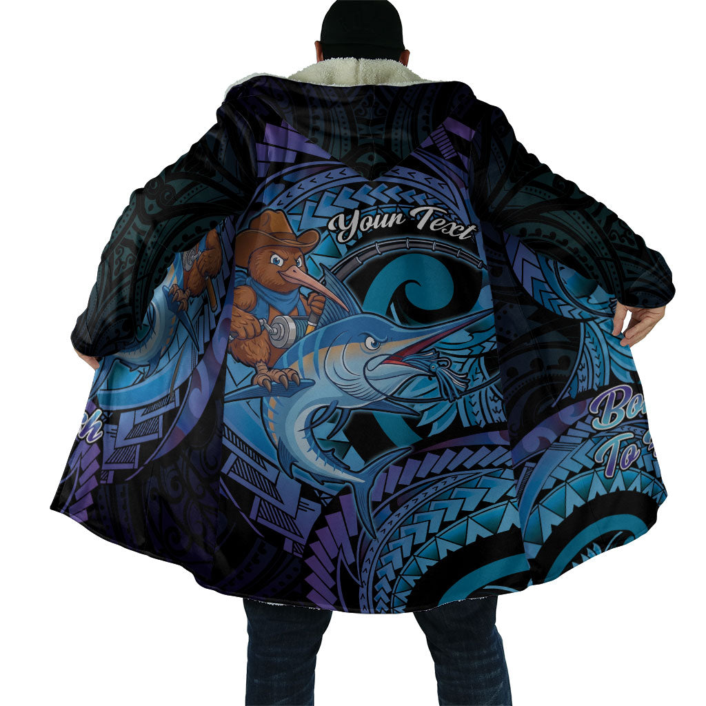 Personalised Blue Marlin Fishing New Zealand Cloak NZ Kiwi Cowboy Born To Fish