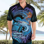 Personalised Blue Marlin Fishing New Zealand Hawaiian Shirt NZ Kiwi Cowboy Born To Fish