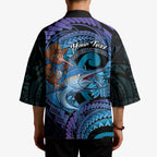 Personalised Blue Marlin Fishing New Zealand Kimono NZ Kiwi Cowboy Born To Fish