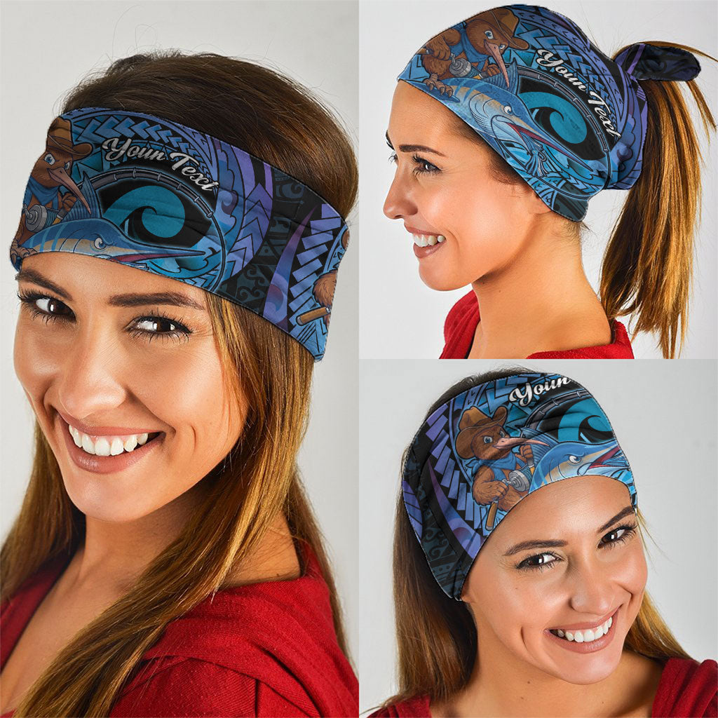 Personalised Blue Marlin Fishing New Zealand Neck Gaiter NZ Kiwi Cowboy Born To Fish