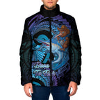 Personalised Blue Marlin Fishing New Zealand Padded Jacket NZ Kiwi Cowboy Born To Fish