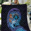 Personalised Blue Marlin Fishing New Zealand Quilt NZ Kiwi Cowboy Born To Fish