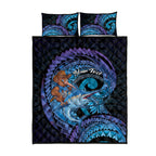 Personalised Blue Marlin Fishing New Zealand Quilt Bed Set NZ Kiwi Cowboy Born To Fish
