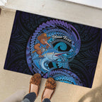 Personalised Blue Marlin Fishing New Zealand Rubber Doormat NZ Kiwi Cowboy Born To Fish