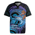 Personalised Blue Marlin Fishing New Zealand Rugby Jersey NZ Kiwi Cowboy Born To Fish