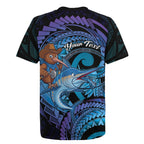 Personalised Blue Marlin Fishing New Zealand Rugby Jersey NZ Kiwi Cowboy Born To Fish