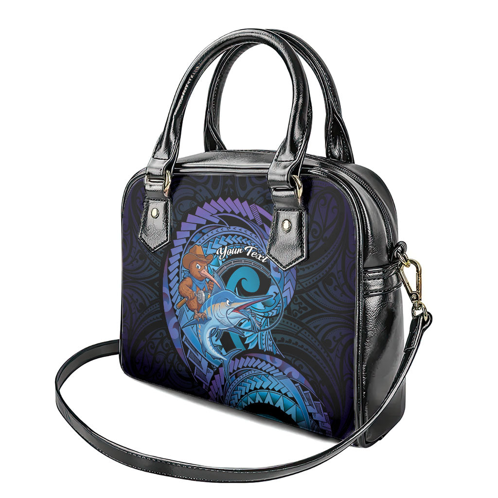 Personalised Blue Marlin Fishing New Zealand Shoulder Handbag NZ Kiwi Cowboy Born To Fish