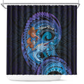 Personalised Blue Marlin Fishing New Zealand Shower Curtain NZ Kiwi Cowboy Born To Fish