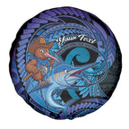 Personalised Blue Marlin Fishing New Zealand Spare Tire Cover NZ Kiwi Cowboy Born To Fish
