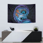 Personalised Blue Marlin Fishing New Zealand Tapestry NZ Kiwi Cowboy Born To Fish