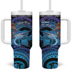 Personalised Blue Marlin Fishing New Zealand Tumbler With Handle NZ Kiwi Cowboy Born To Fish