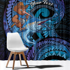 Personalised Blue Marlin Fishing New Zealand Window Curtain NZ Kiwi Cowboy Born To Fish