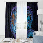 Personalised Blue Marlin Fishing New Zealand Window Curtain NZ Kiwi Cowboy Born To Fish