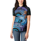Personalised Blue Marlin Fishing New Zealand Women Polo Shirt NZ Kiwi Cowboy Born To Fish