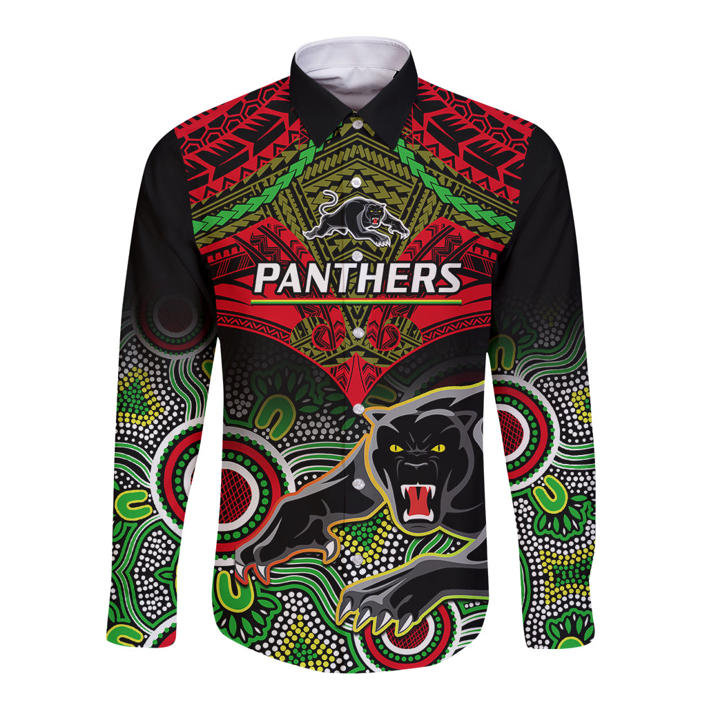 panthers-rugby-long-sleeve-button-shirt-penrith-1966-aboriginal-mix-polynesian-pattern