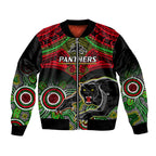 personalised-panthers-rugby-bomber-jacket-penrith-1966-aboriginal-mix-polynesian-pattern