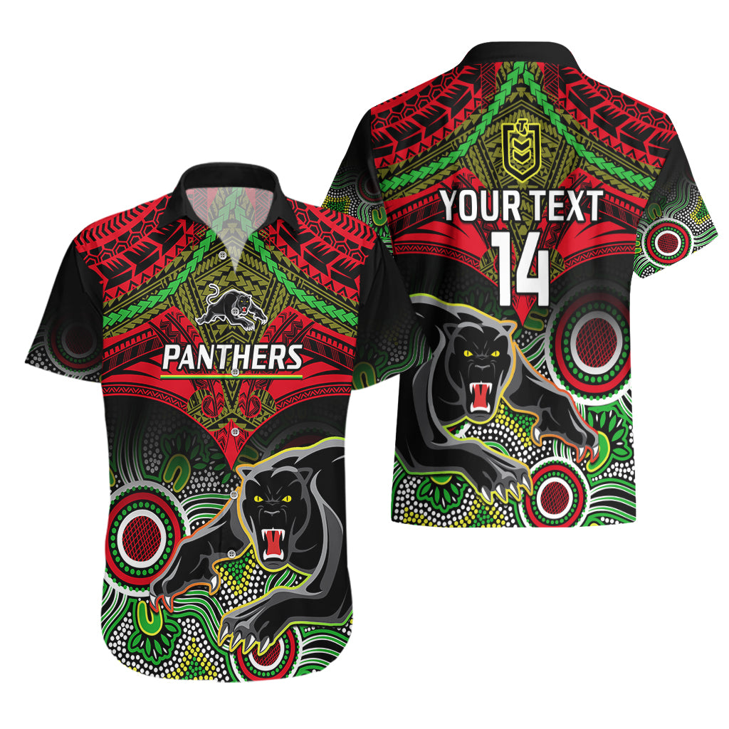 personalised-panthers-rugby-hawaiian-shirt-penrith-1966-aboriginal-mix-polynesian-pattern