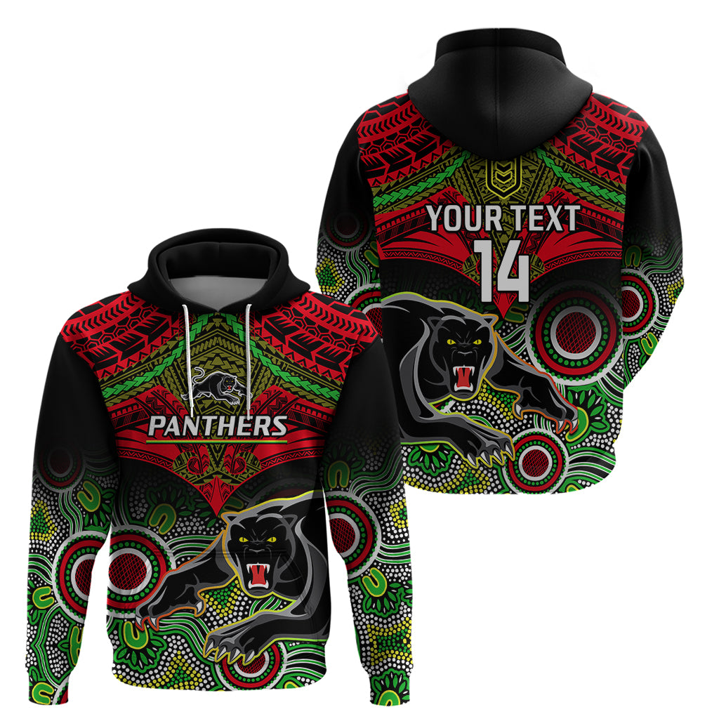 personalised-panthers-rugby-hoodie-penrith-1966-aboriginal-mix-polynesian-pattern