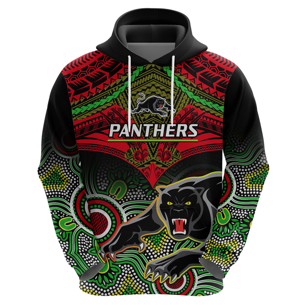 personalised-panthers-rugby-hoodie-penrith-1966-aboriginal-mix-polynesian-pattern