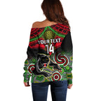 personalised-panthers-rugby-off-shoulder-sweater-penrith-1966-aboriginal-mix-polynesian-pattern