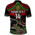personalised-panthers-rugby-polo-shirt-penrith-1966-aboriginal-mix-polynesian-pattern