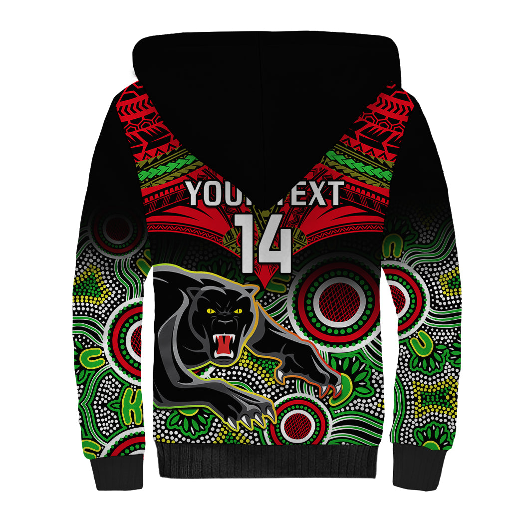personalised-panthers-rugby-sherpa-hoodie-penrith-1966-aboriginal-mix-polynesian-pattern