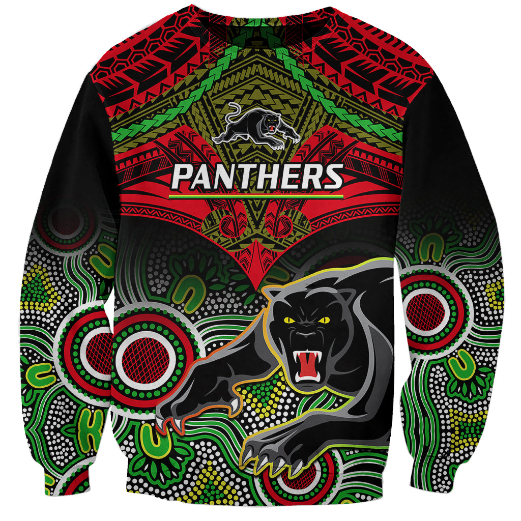 personalised-panthers-rugby-sweatshirt-penrith-1966-aboriginal-mix-polynesian-pattern