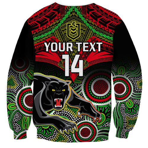 personalised-panthers-rugby-sweatshirt-penrith-1966-aboriginal-mix-polynesian-pattern