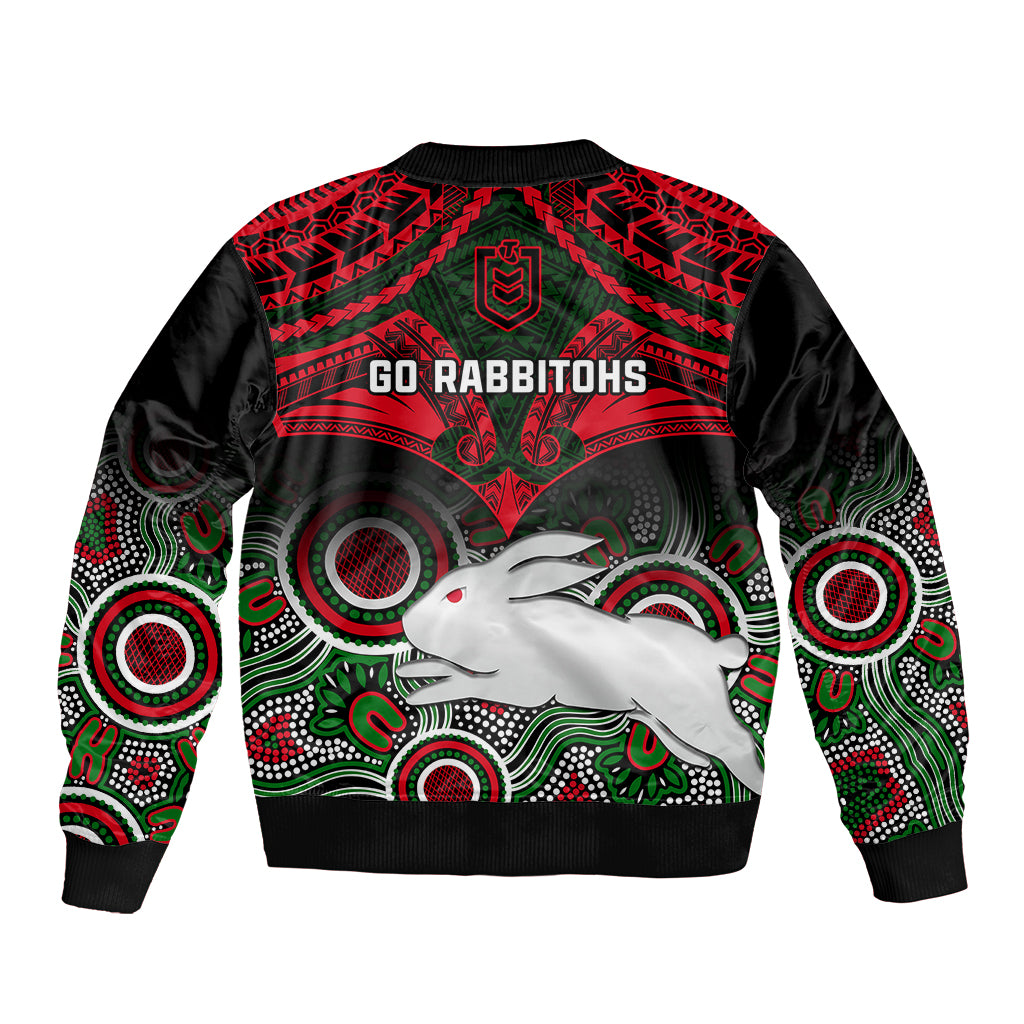 rabbitohs-rugby-bomber-jacket-souths-1908-aboriginal-mix-polynesian-pattern