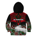 rabbitohs-rugby-kid-hoodie-souths-1908-aboriginal-mix-polynesian-pattern
