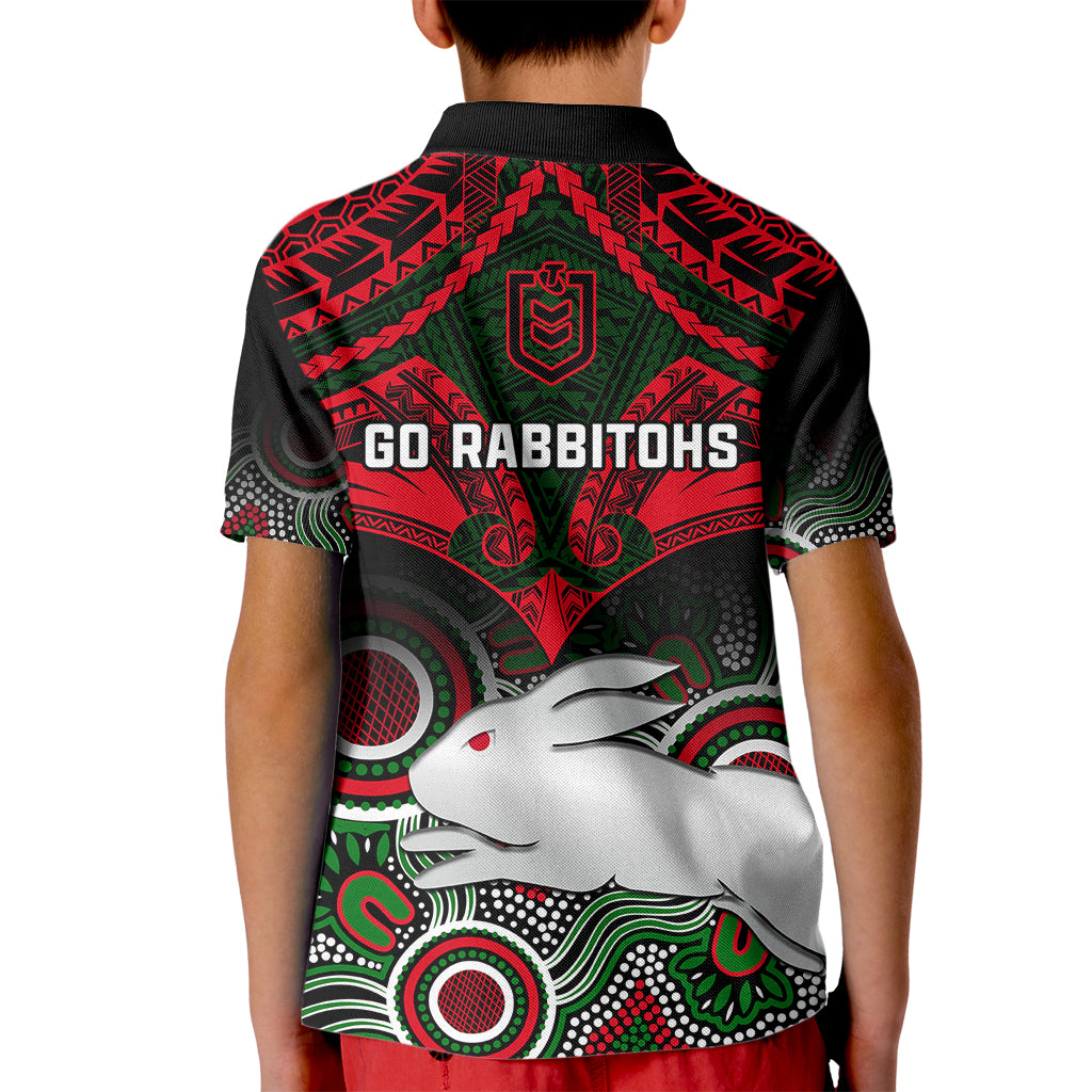 rabbitohs-rugby-kid-polo-shirt-souths-1908-aboriginal-mix-polynesian-pattern