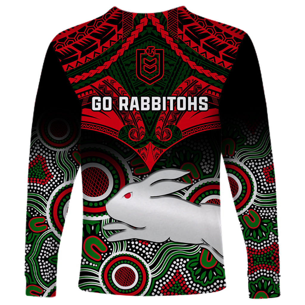 rabbitohs-rugby-long-sleeve-shirt-souths-1908-aboriginal-mix-polynesian-pattern