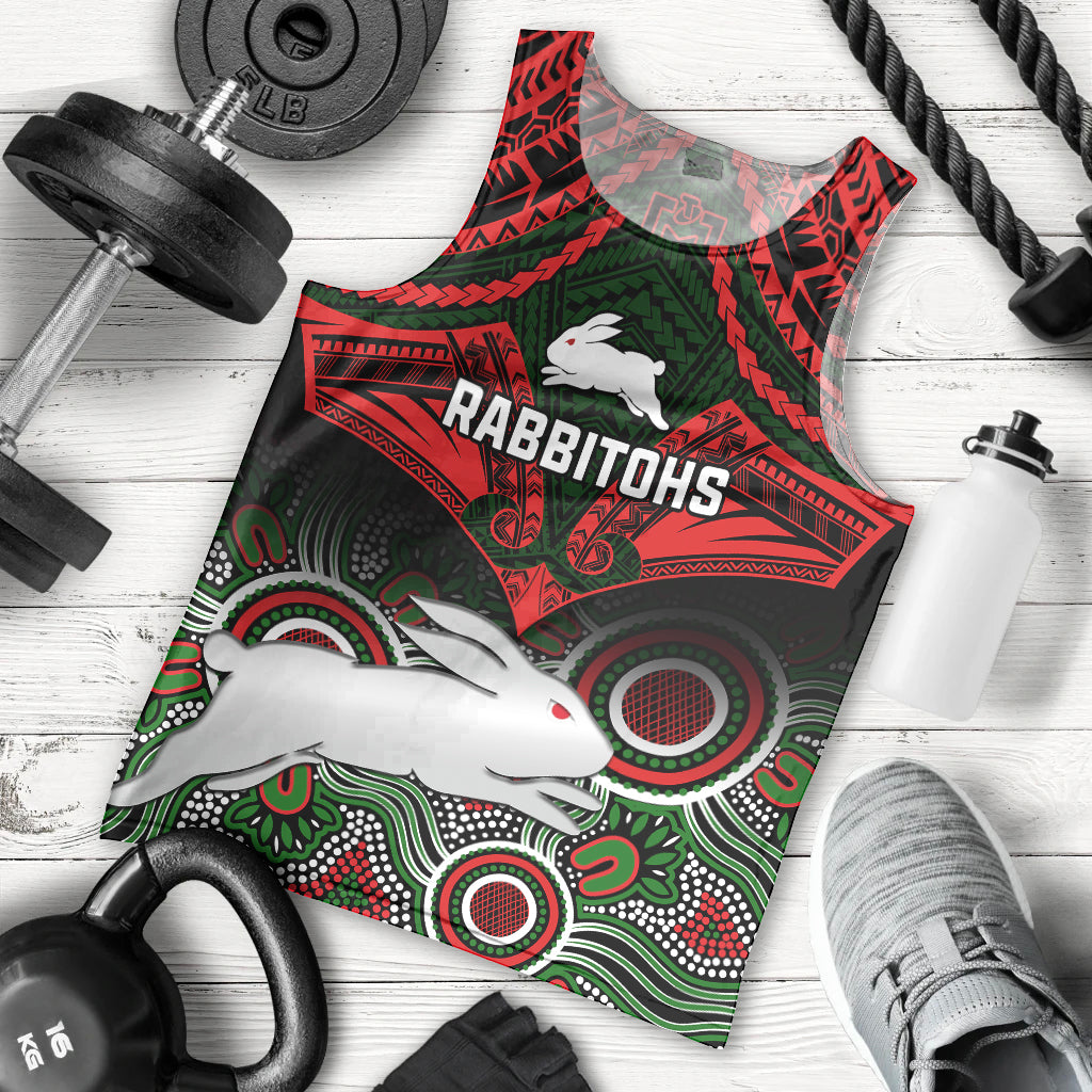 rabbitohs-rugby-men-tank-top-souths-1908-aboriginal-mix-polynesian-pattern
