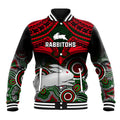 personalised-rabbitohs-rugby-baseball-jacket-souths-1908-aboriginal-mix-polynesian-pattern