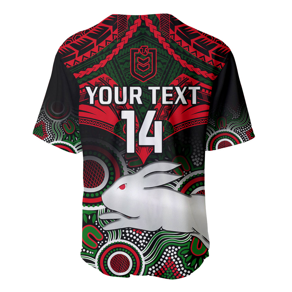 personalised-rabbitohs-rugby-baseball-jersey-souths-1908-aboriginal-mix-polynesian-pattern