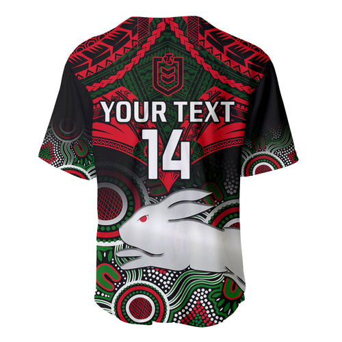 personalised-rabbitohs-rugby-baseball-jersey-souths-1908-aboriginal-mix-polynesian-pattern